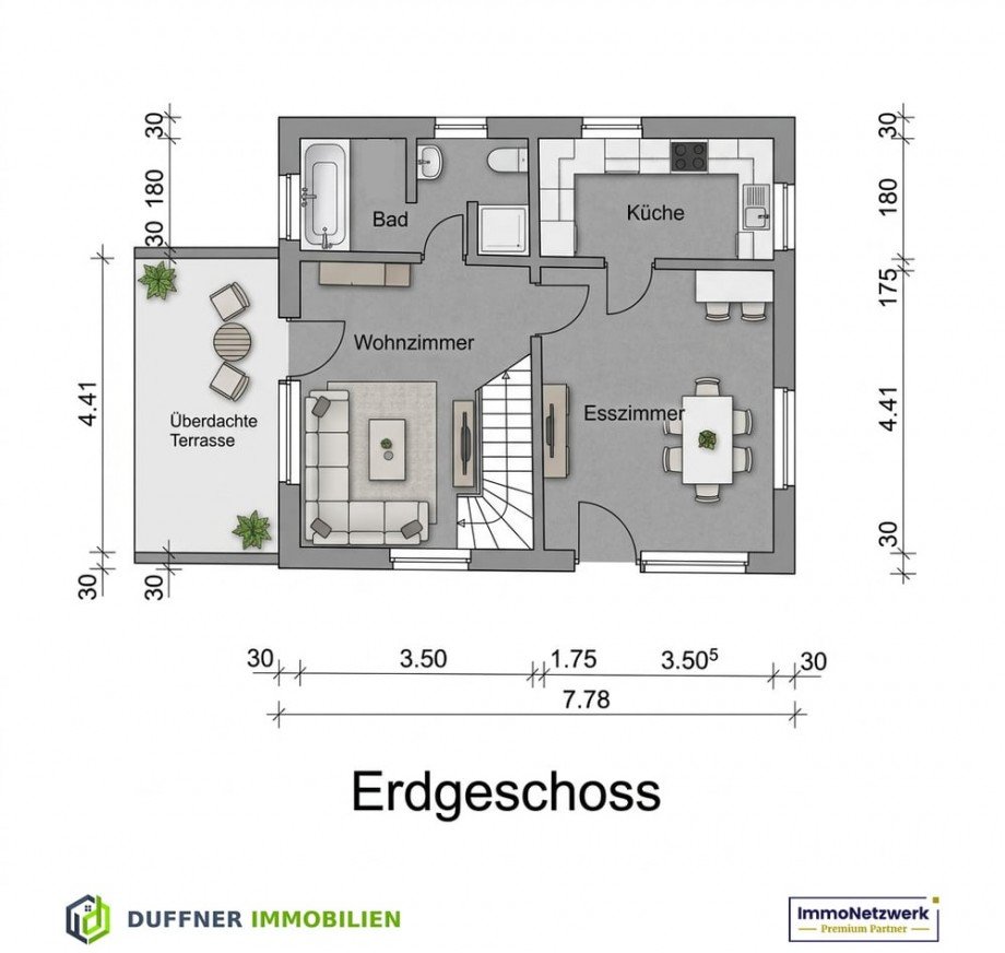 Grundriss Erdgeschoss Einfamilienhaus Wisch