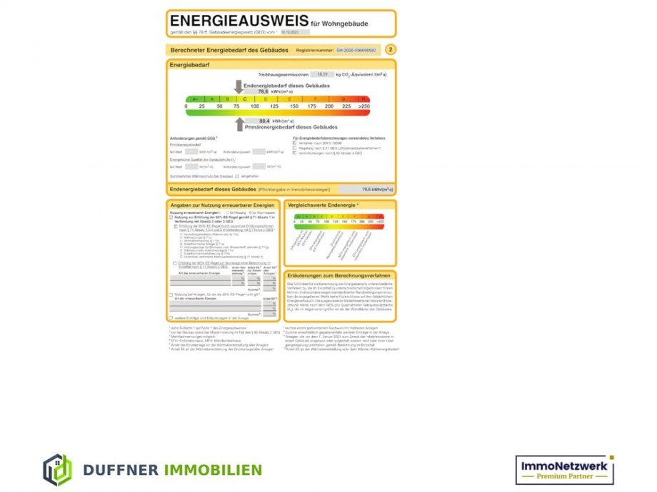Energieausweis Einfamilienhaus Wensin