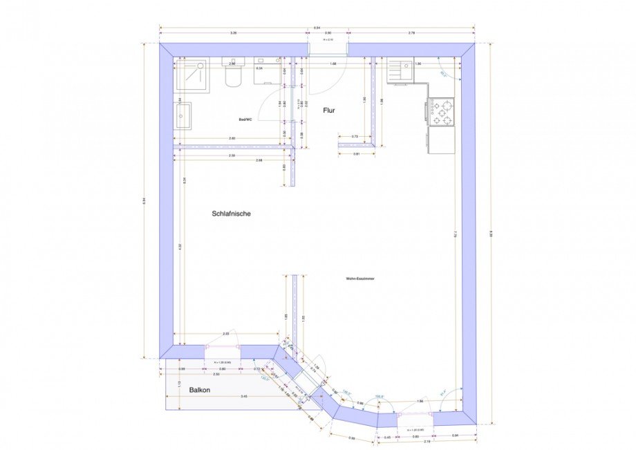 SR Grundriss10 Etagenwohnung Kiel / Gaarden-S�d und Kronsburg