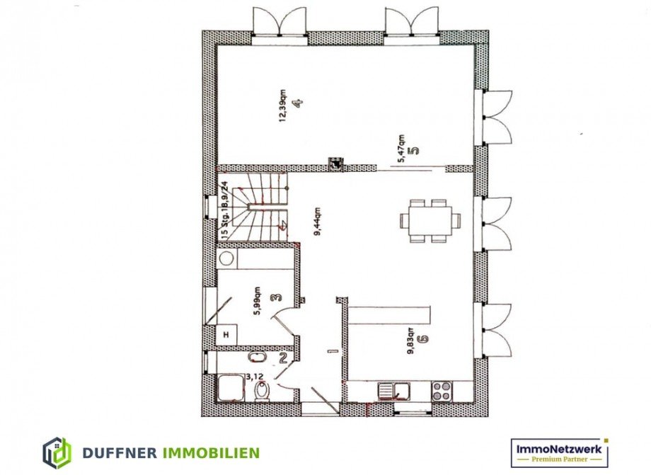 Grundriss EG Einfamilienhaus Rosengarten