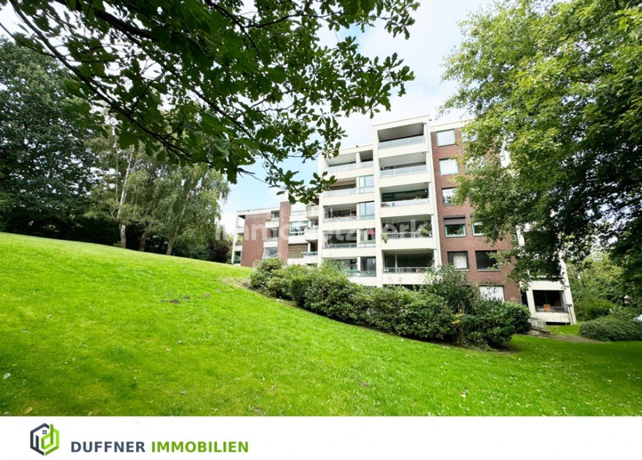 Hausansicht vom Garten Etagenwohnung Kiel