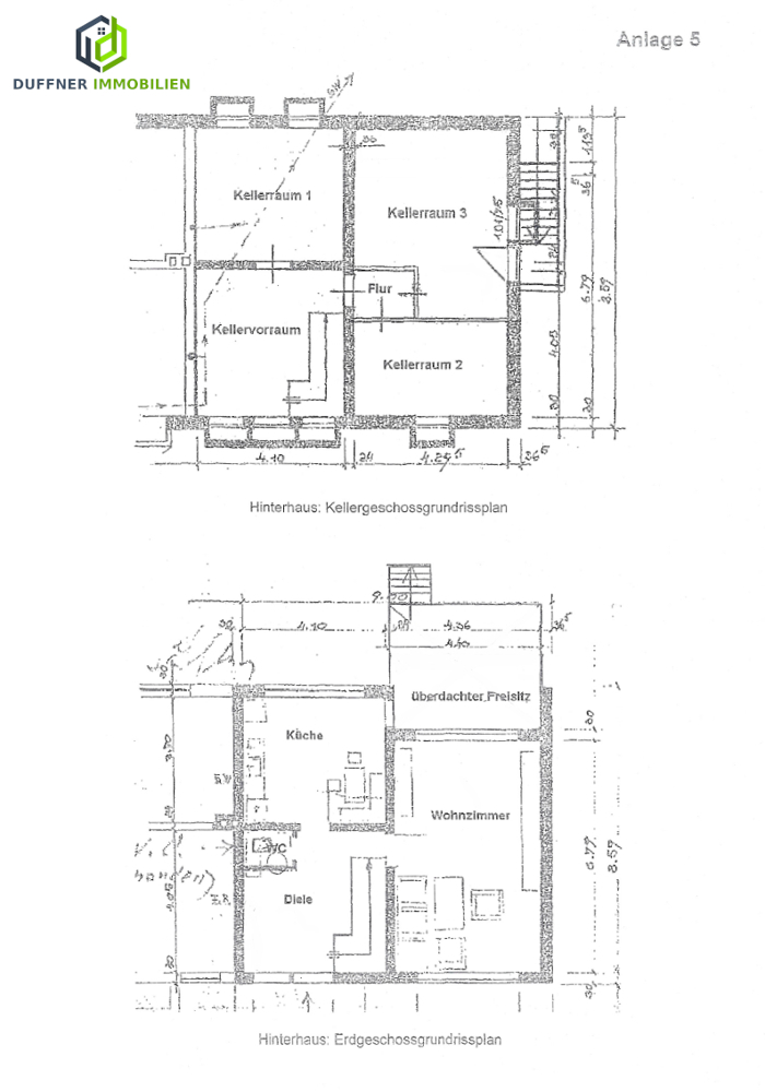 SE 2 Hinterhaus - 1 Keller und Wohn- / Gesch�ftshaus Selent