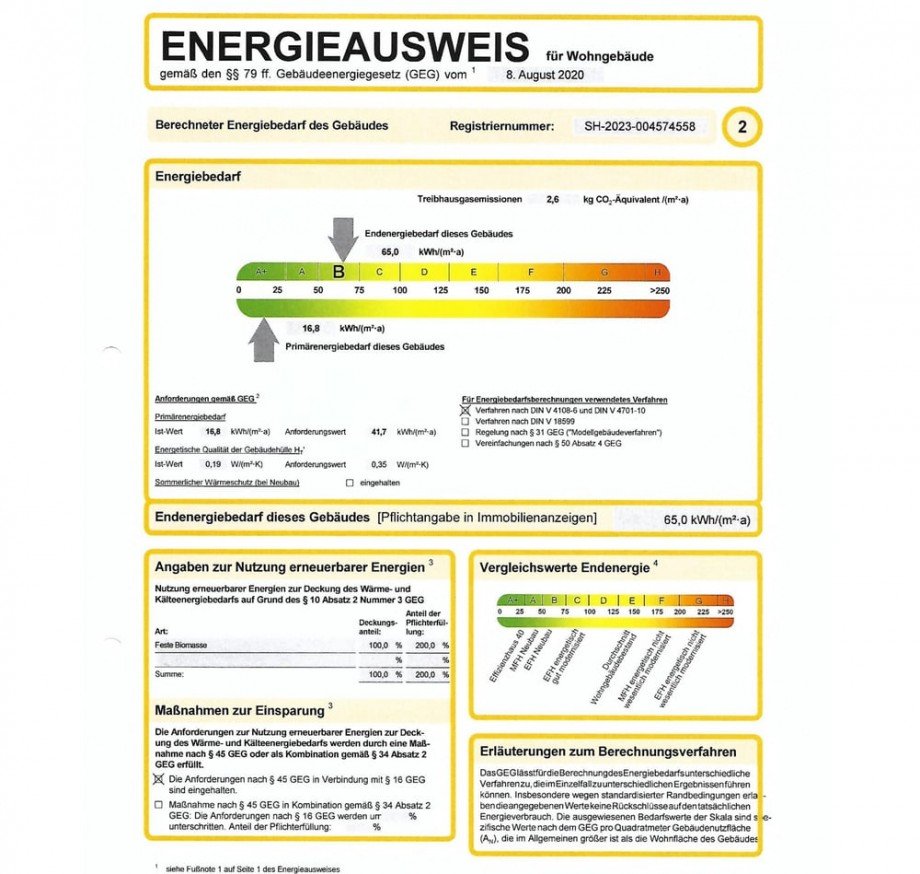 Energieausweis LPR Dachgeschosswohnung Probsteierhagen