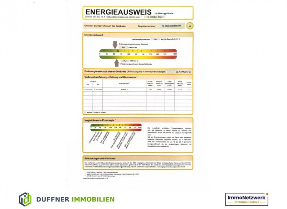 Energieausweis Einfamilienhaus Rosengarten