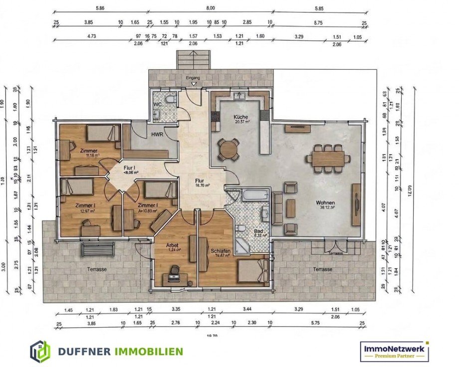 Grundriss Garbek fuer Expose � Einfamilienhaus Wensin