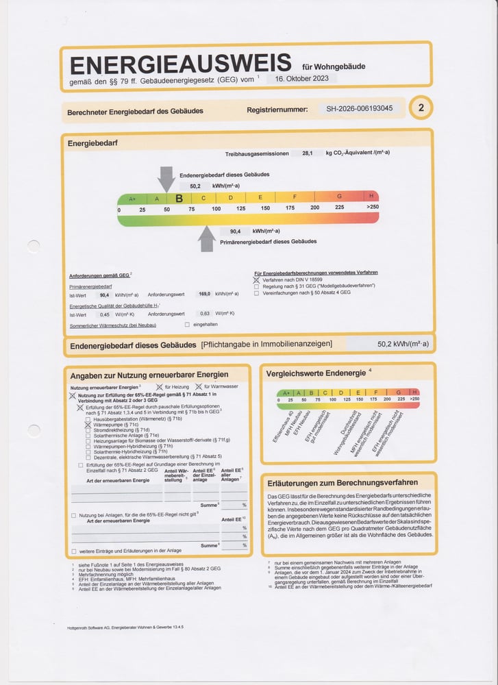 Energiewert Einfamilienhaus Kiel