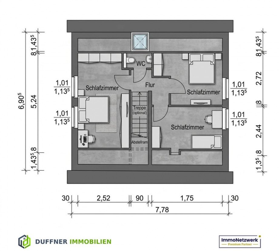 Grundriss Dachgeschoss Einfamilienhaus Wisch